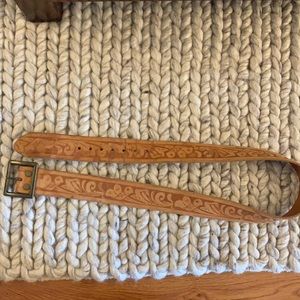 Gorgeous Canadian-Made Brave Floral Leather Belt